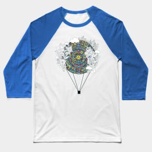 Mayan Calendar Hot Air Balloon Baseball T-Shirt